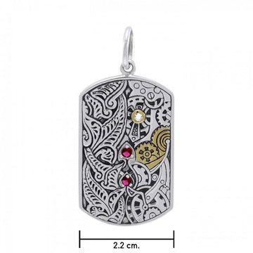 Dogtag Steampunk Sterling Silver MPD3869 - Jewelry